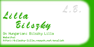 lilla bilszky business card